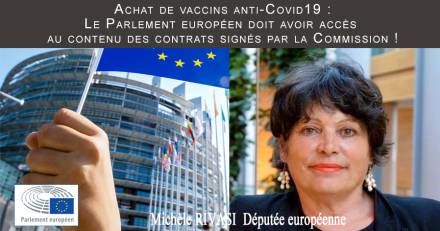 Grèce - Achat de vaccins anti-Covid19 : Le Parlement européen doit avoir accès au contenu des contrats signés par la Commission !